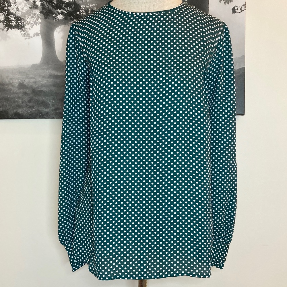 LOFT Petites Polka Dot Blouse